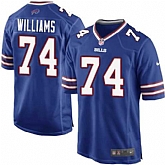 Nike Men & Women & Youth Bills #74 Williams Blue Team Color Game Jersey,baseball caps,new era cap wholesale,wholesale hats